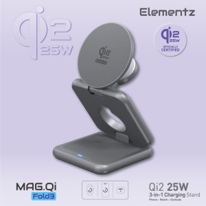 Mag Qi Fold 3 in 1 Magnetic Wirless Charger<br>(MQ-Fold 3)