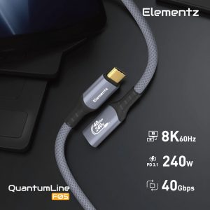Alternative view of USB-C To C Extension 240W/8K@60Hz/40Gbps (NQL-F05)