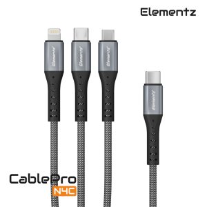 Alternative view of 3in1 USB-C 100W 極速充電線<br>(N4C)