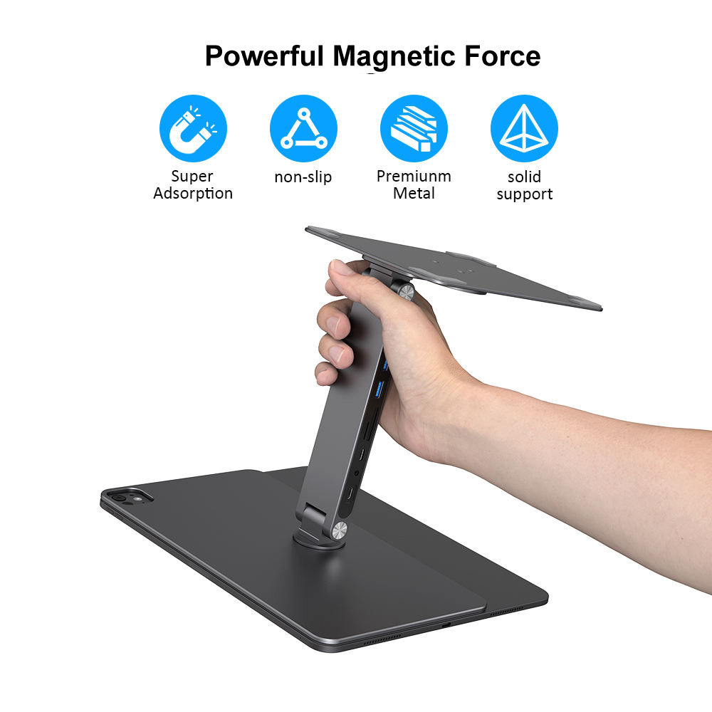 iPad Magnetic Stand +Hub For iPad Pro M4 2024 11 inch<br> (WS-P2011H):圖片 3