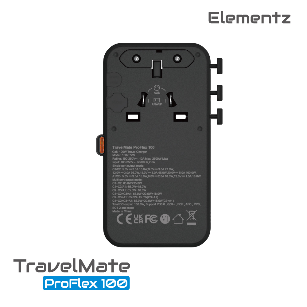 TravelMate ProFlex 100W Travel Adapter<br>(PT-W100H) - Image 3