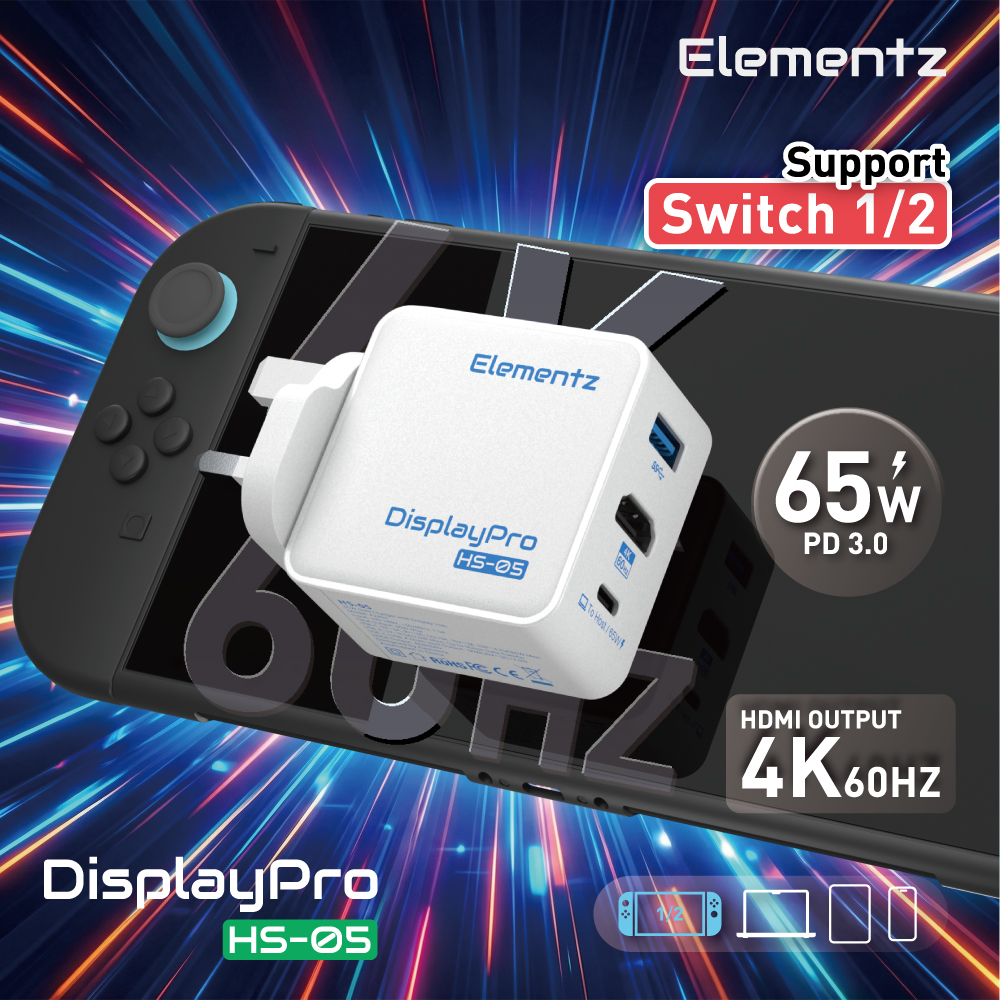 3 in 1 65w GaN Charger Hub HDMI 4K@60Hz<br>(HS-05) - Image 2